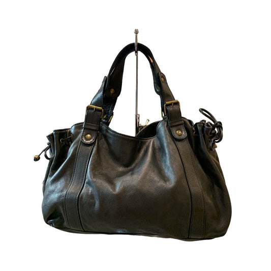 Black Hobo Leather Handbag