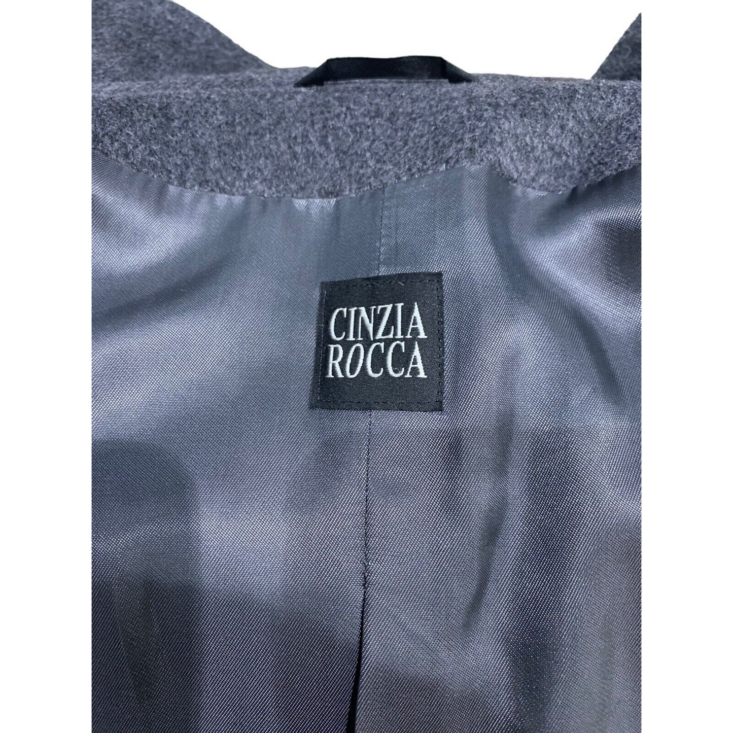 Cinzia Rocca Italian Wool Funnel Collar Coat