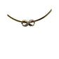 Gold-Tone Infinity Pendant Looped Through a Gold-Tone Omega Style Necklace