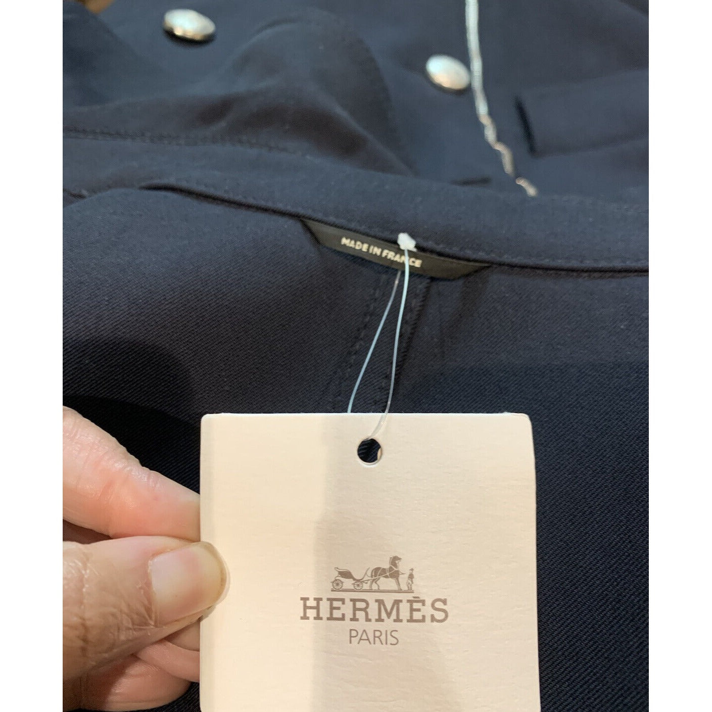 Hermes Men’s Caban Court Double-Breasted Peacoat