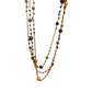 Canipelli Firenze Gold Plated Tigers Eye Multi Strand Beaded Necklace