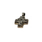 Stainless Steel Scroll-Carved Cross Pendant