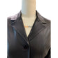 Closeup Of Women's Long Leather Trench Coat
