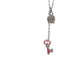 Canipelli Firenze Palladium Plated with Pink Enamel Key Charm Necklace