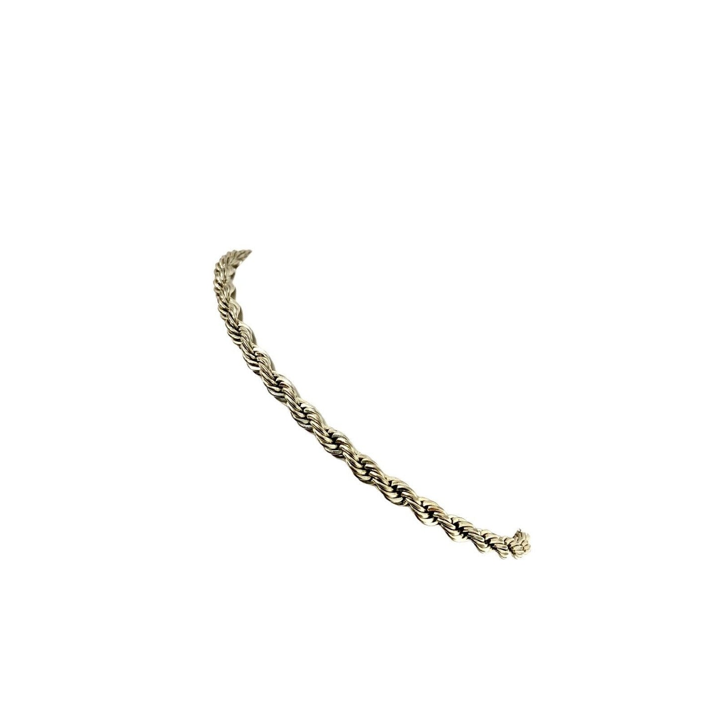 Silver-Tone Twisted Rope Chain Bracelet