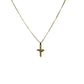 Sterling Silver .925 Crystal Miniature Cross Pendant With Necklace