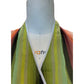 Hermes Silk Surplice Woven and Sweater Yarn Top with Multi-Color Stripes