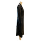 Side View Of Women's Long Leather Trench Coat