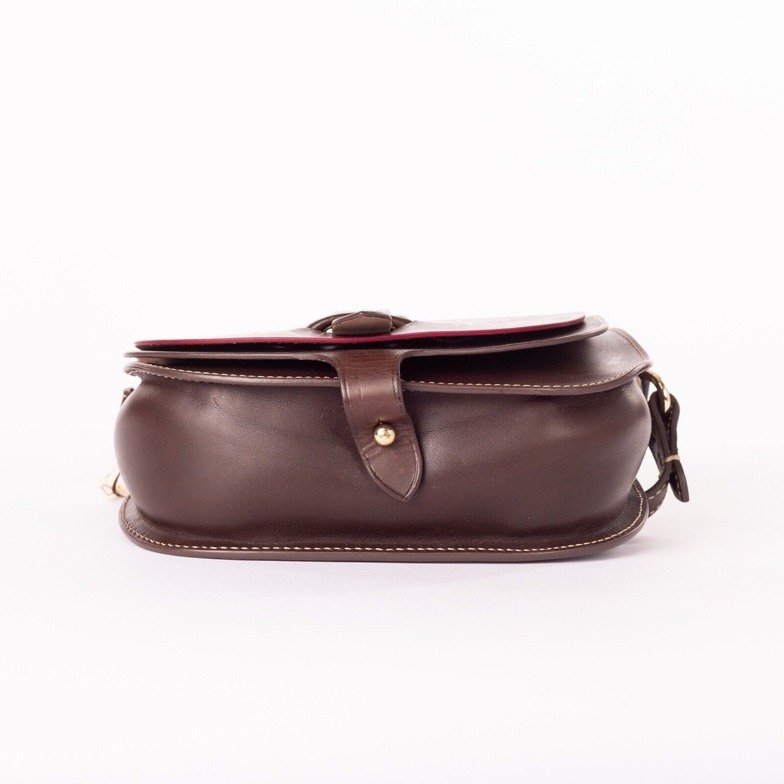 Bottom View Of Leather Crossbody Handbag