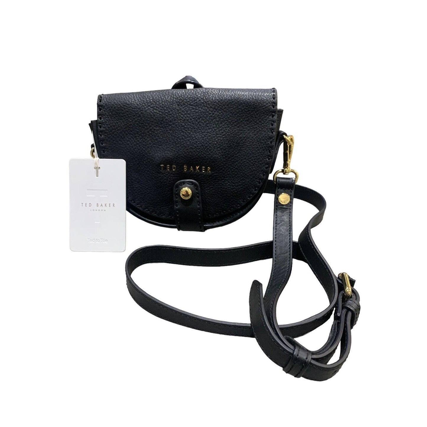 Ted Baker Stab Stitch Leather Mini Crossbody Convertible Bag