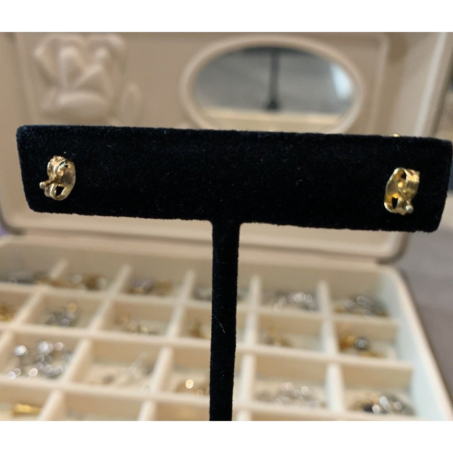 Gold-Tone Kitten-Shaped Post Earrings
