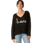 Love Women V-neck Pullover Sweater by Elan