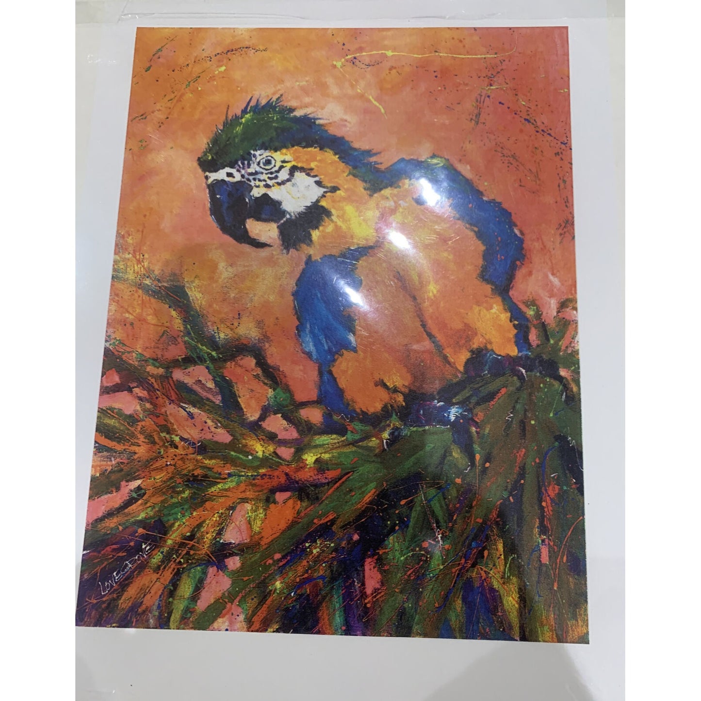 Parrot Print Impressionist Art by Leoma Lovegrove