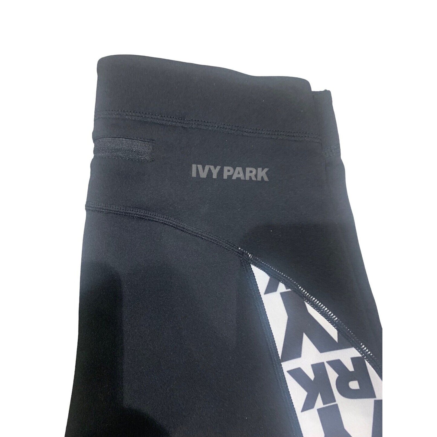 Ivy Park Active Legging With Black And White Optic Graphic Inset