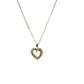 Crystal Miniature Heart Pendant and Silver Tone Necklace