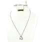 Silver Palladium-Plated Heart Pendant and Necklace