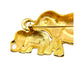 Gold-Tone and Green Mom and Baby Elephant Brooch by Monet