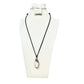 Cristolfe Infinity Large Tear Drop Pendant and Black Leather Necklace