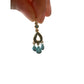 Monet Miniature Gold-Tone Chandelier Earrings With Turquoise Blue Stones