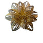 Gold-Plated Tarnished Filigree Brooch Pin In A Floral Motif