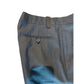 Hermes Men's 100% Fine Wool Trousers with Leather Trim Accents
