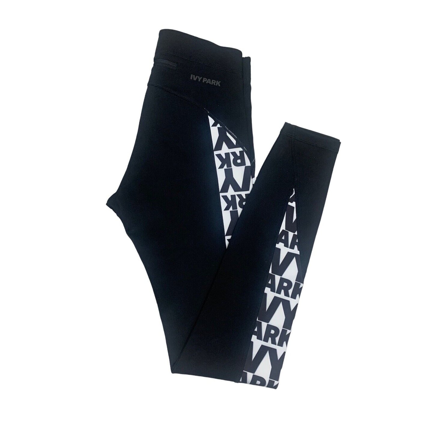 Ivy Park Active Legging With Black And White Optic Graphic Inset