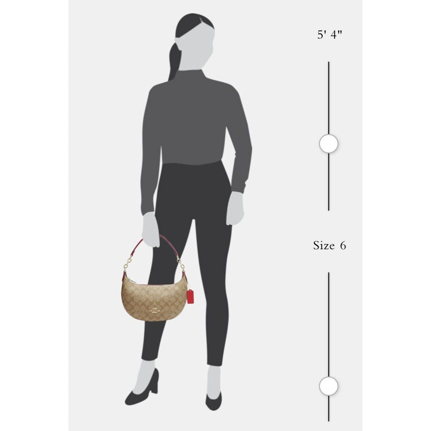Vector Graphic Of Woman Holding Hobo Handbag