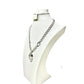 NW Silver-Tone Double Oval Looped Pendant and Necklace