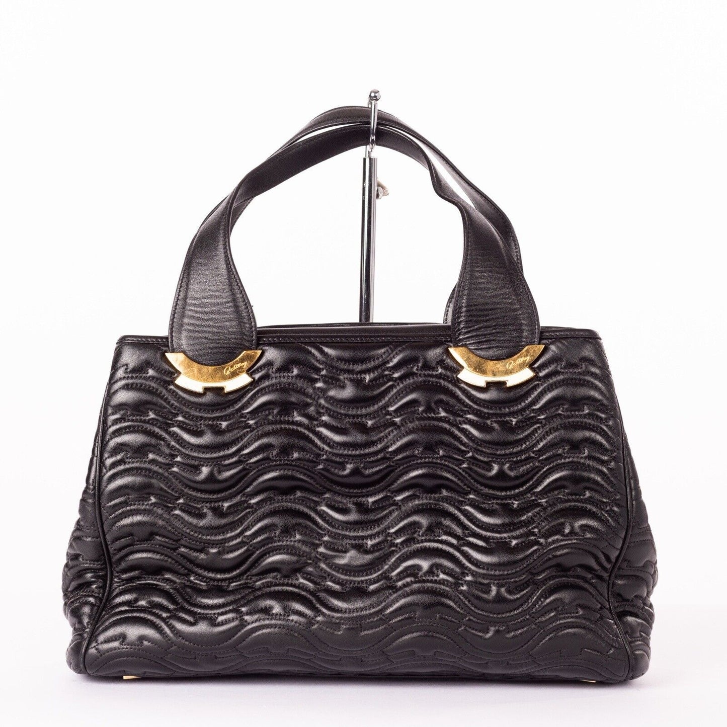 Large Leather  Quilted Monogram Handbag by Patricia Al’Kary